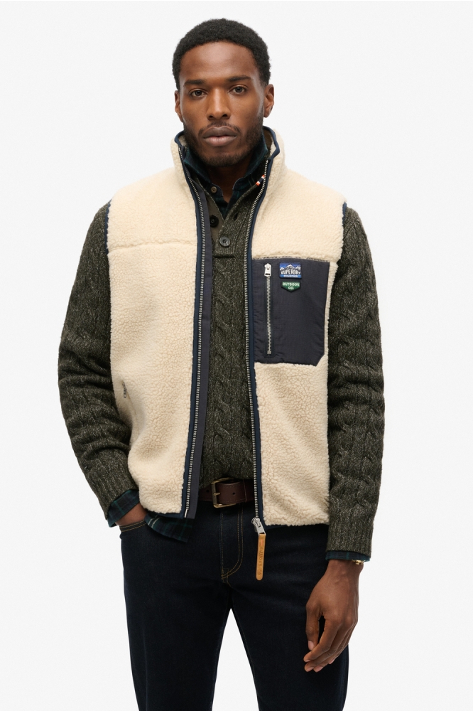 VINTAGE FLEECE GILET M5012160A OATMEAL BEIGE